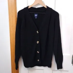 Gap cardigan, size large sweater, black luttons down 100% cotton NWOT