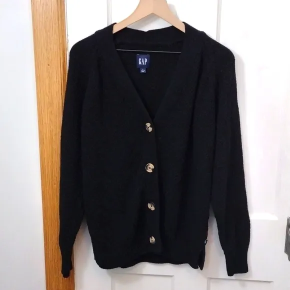 Gap cardigan, size large sweater, black luttons down 100% cotton NWOT
