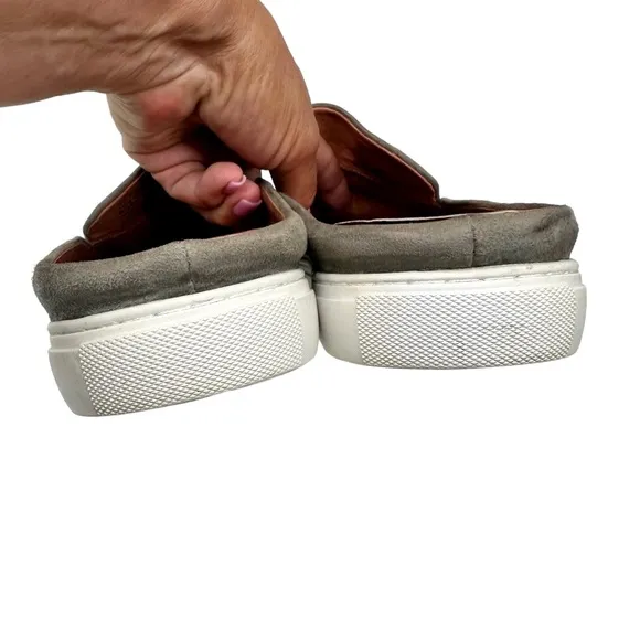 Gentle Souls Kenneth Cole Rory Tassel Loafer Mules Gray Suede Slip On Shoes 10