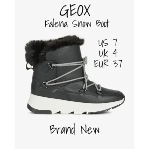 Geox Snow Boots Black Women's Winter Size  7 US 37 EUR Brand New