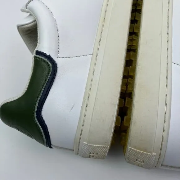 G/Fore Competition Disruptor Stripe White Olive Golf Shoes Leather Spikeless 11
