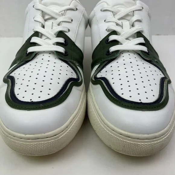 G/Fore Competition Disruptor Stripe White Olive Golf Shoes Leather Spikeless 11