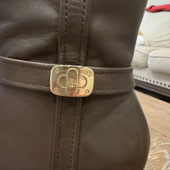 Giani Bernini Chocolate Leather Raiven Dress Boots