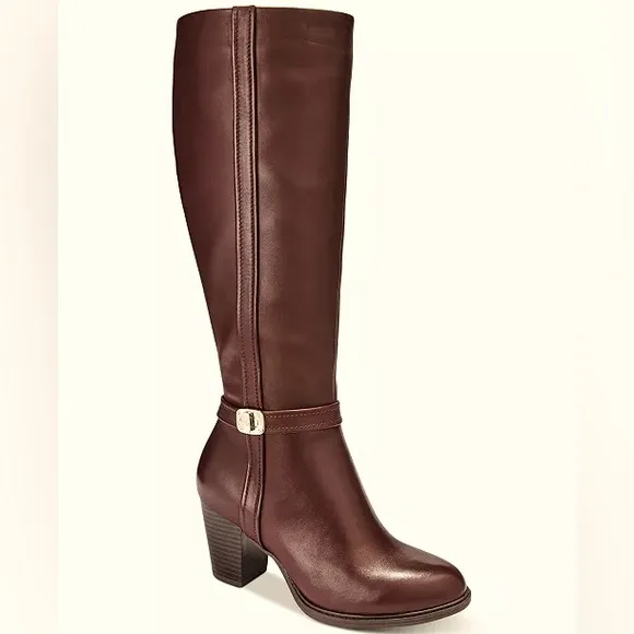 Giani Bernini Chocolate Leather Raiven Dress Boots