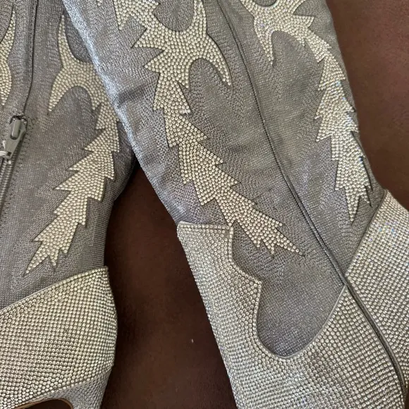 Gianni Bini KatyannaTwo Over-the-Knee Rhinestone Embellished Western Dress Boots