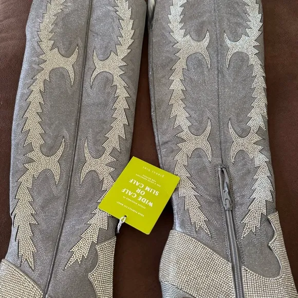 Gianni Bini KatyannaTwo Over-the-Knee Rhinestone Embellished Western Dress Boots