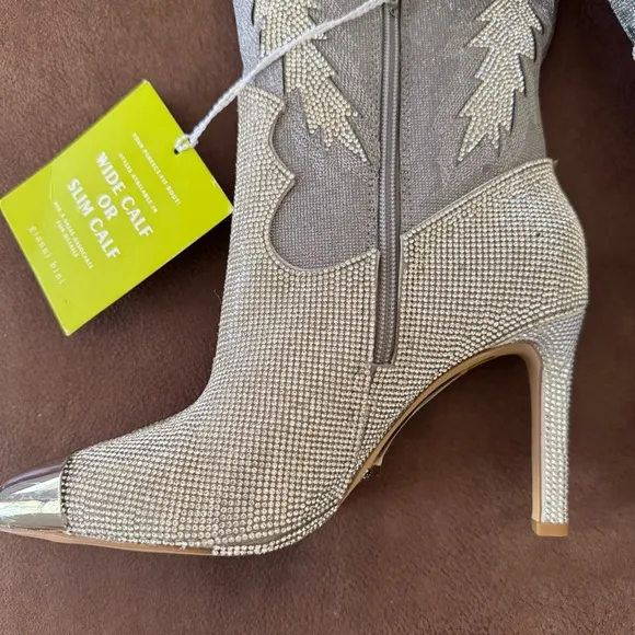 Gianni Bini KatyannaTwo Over-the-Knee Rhinestone Embellished Western Dress Boots