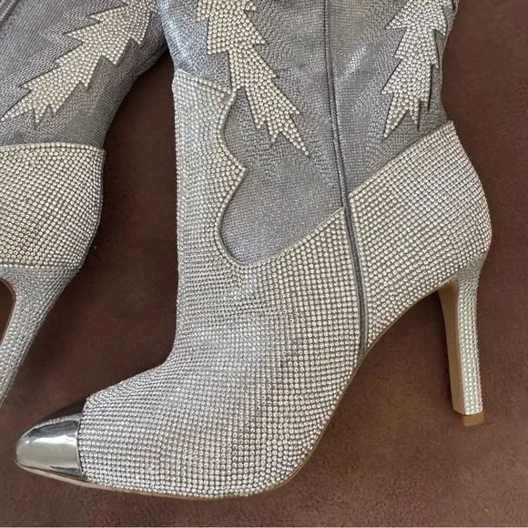 Gianni Bini KatyannaTwo Over-the-Knee Rhinestone Embellished Western Dress Boots