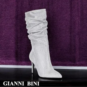 Gianni Bini x Nastia Liukin the KIKI Rhinestone Slouchy Dress Boot