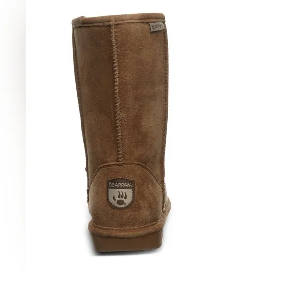 Girl’s Bearpaw Boots Size 3 Brown Youth tall Cow Suede upper/Wool Blend lining.