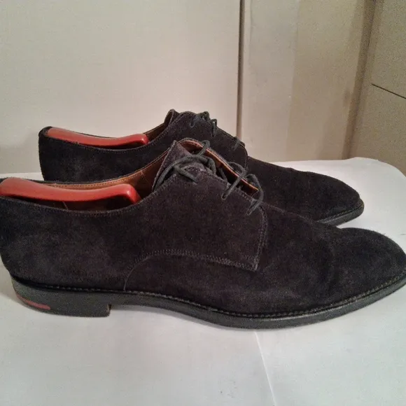 Givenchy Men’s Suede Derby Oxford  Black  Shoe Size 42 Us 9