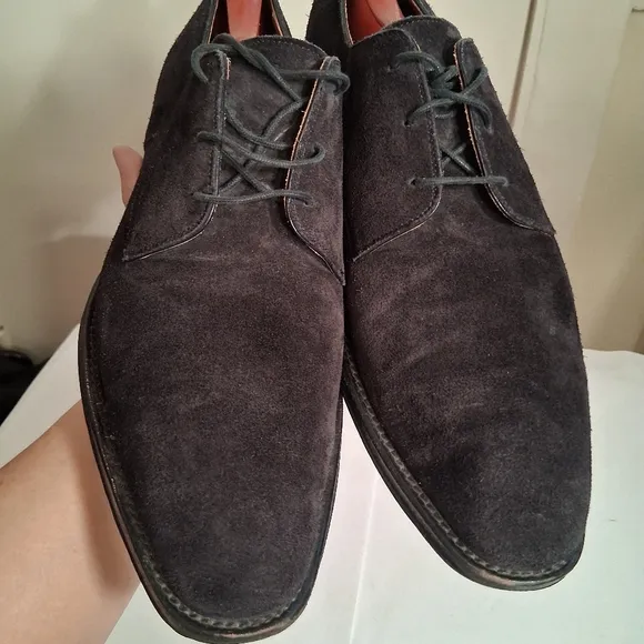 Givenchy Men’s Suede Derby Oxford  Black  Shoe Size 42 Us 9