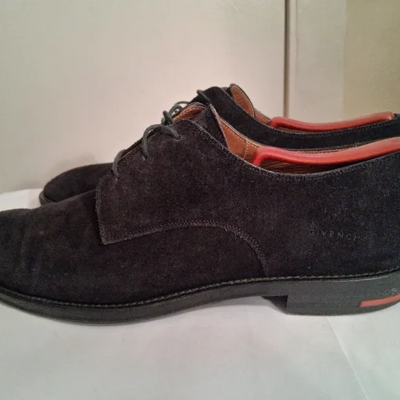 Givenchy Men’s Suede Derby Oxford  Black  Shoe Size 42 Us 9