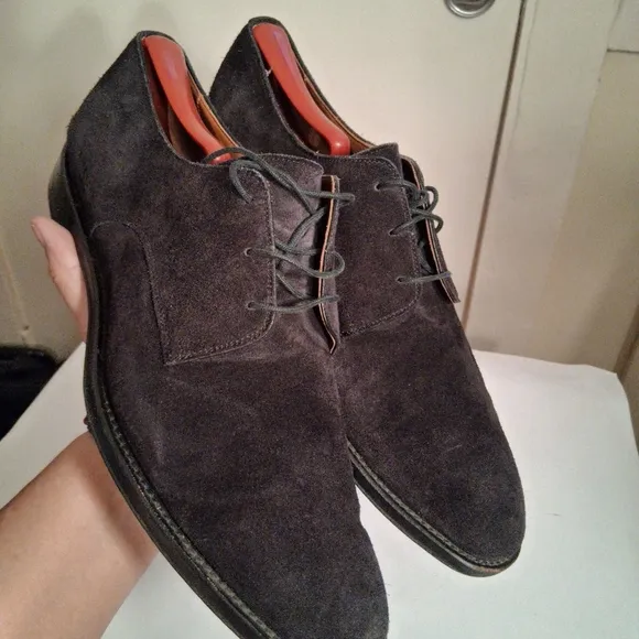 Givenchy Men’s Suede Derby Oxford  Black  Shoe Size 42 Us 9