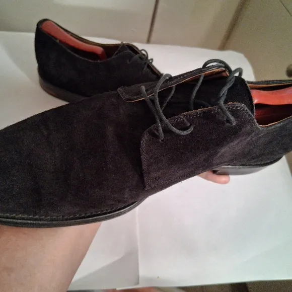 Givenchy Men’s Suede Derby Oxford  Black  Shoe Size 42 Us 9
