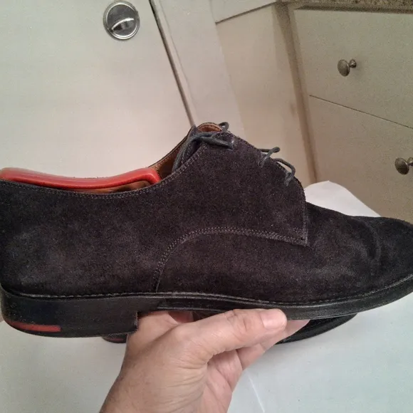 Givenchy Men’s Suede Derby Oxford  Black  Shoe Size 42 Us 9