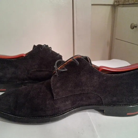 Givenchy Men’s Suede Derby Oxford  Black  Shoe Size 42 Us 9