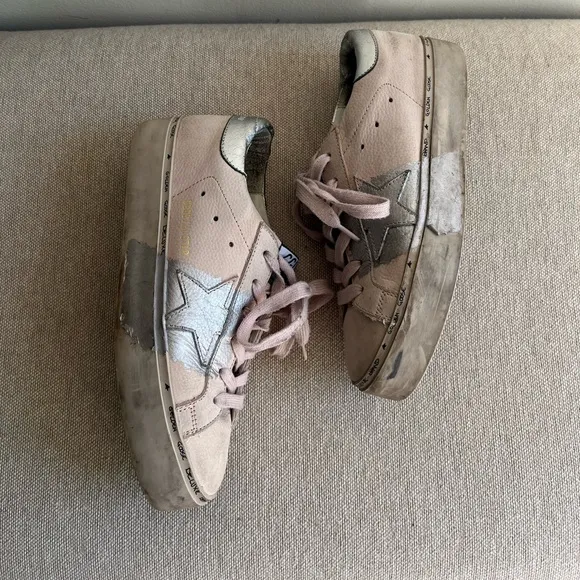 GOLDEN GOOSE Hi Star Leather Sneakers Size 38