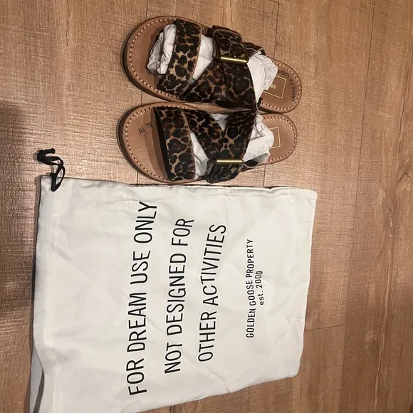 Golden Goose Sandals leopard 38 size 8 perfect condition
