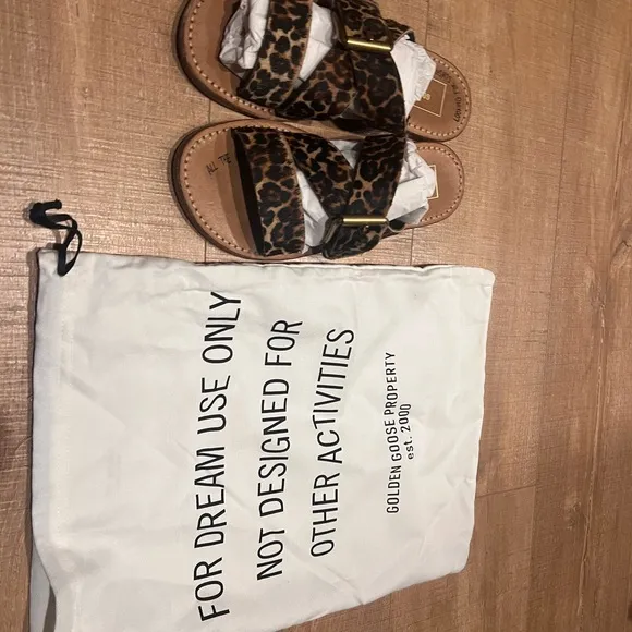 Golden Goose Sandals leopard 38 size 8 perfect condition