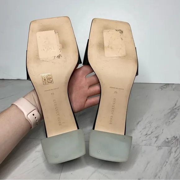 Good American Square Toe Heeled Sandal 10
