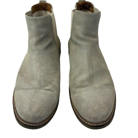 Gordon Rush Mens 10 Clyde Gray Suede Chelsea Boots Pull On