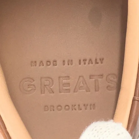 Greats Brooklyn Men's Sneakers Royale Cognac Brown Leather Lace Up Shoes Sz 13