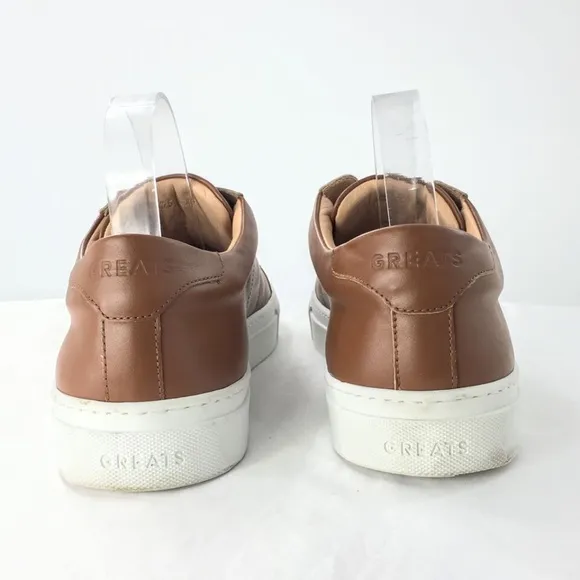 Greats Brooklyn Men's Sneakers Royale Cognac Brown Leather Lace Up Shoes Sz 13