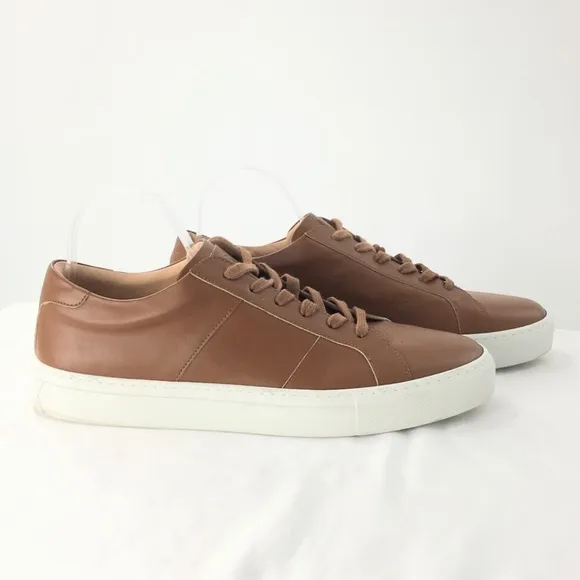 Greats Brooklyn Men's Sneakers Royale Cognac Brown Leather Lace Up Shoes Sz 13