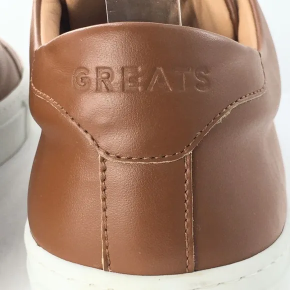 Greats Brooklyn Men's Sneakers Royale Cognac Brown Leather Lace Up Shoes Sz 13
