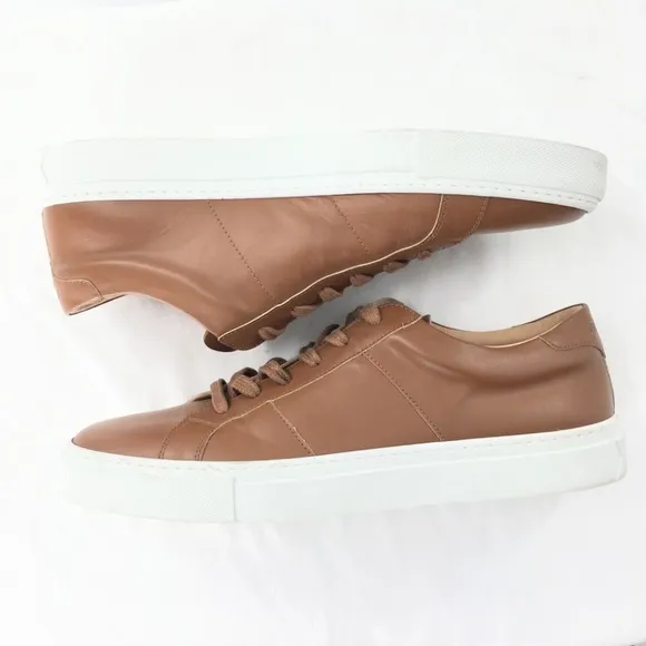 Greats Brooklyn Men's Sneakers Royale Cognac Brown Leather Lace Up Shoes Sz 13