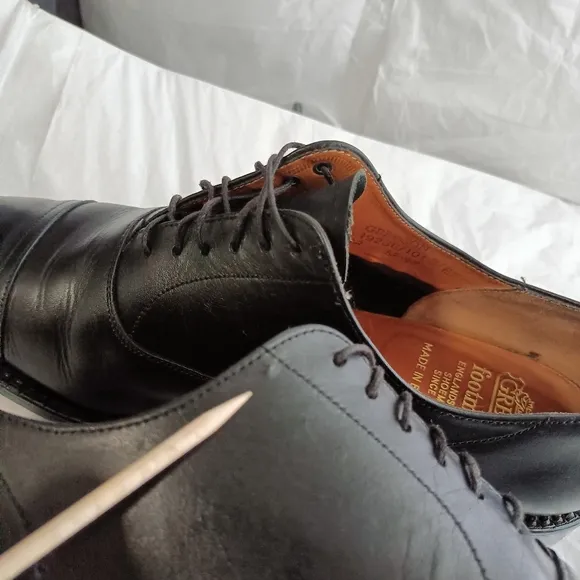 Grenson Men Size UK 8EF us 8.5 Leather Lace Up oxford cap toe Shoes