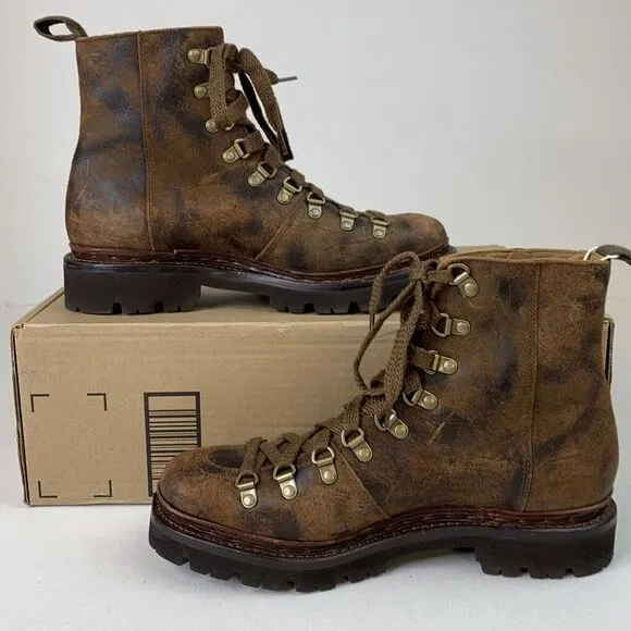 Grenson Womens Brady Distressed Brown Suede Ankle Boots Sz US‎ 9 UK 7
