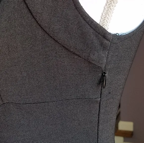 Grey Midi Sweetheart Neckline Dress from Europe
