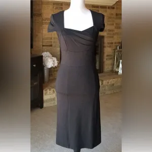 Grey Midi Sweetheart Neckline Dress from Europe