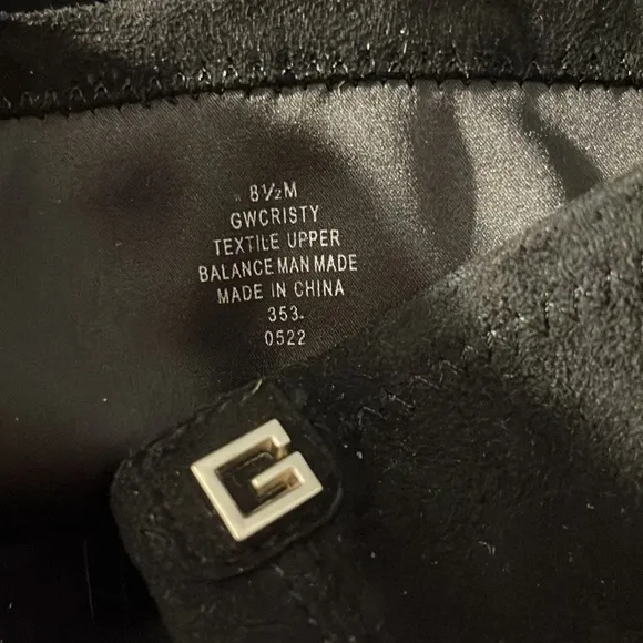 GUESS Cristy Black Faux Suede Over The Knee Platform Boot Size 8.5