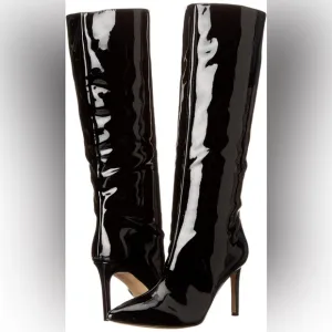 GUESS Womens Black Dayton Pointy Toe Stiletto Knee High Dress Boot•7M•New W/Box
