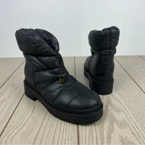 GUESS Women's Leeda Cold Weather Puffer Boots 9M Black