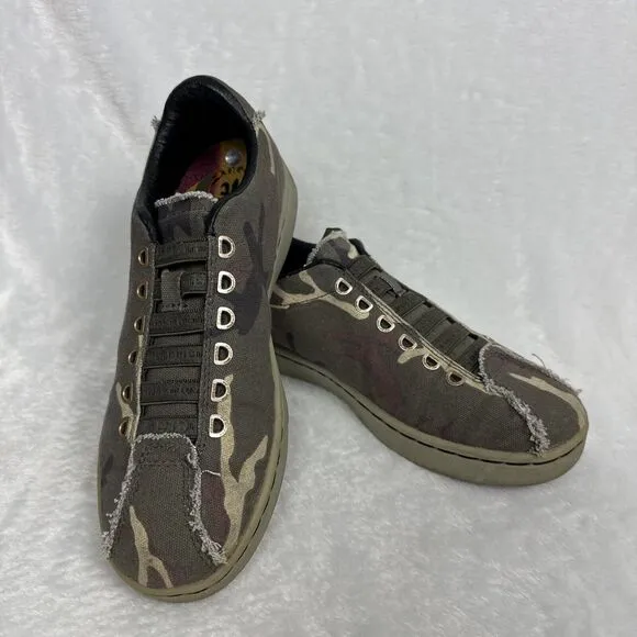 Gwen Stefani L.A.M.B Lamb Royal Elastic Lambi Cami Camo Sneakers Size 7.5 Shoes