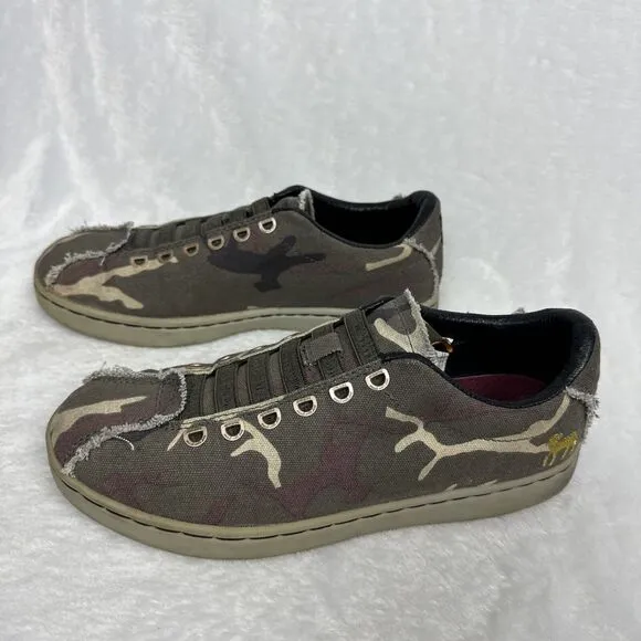 Gwen Stefani L.A.M.B Lamb Royal Elastic Lambi Cami Camo Sneakers Size 7.5 Shoes