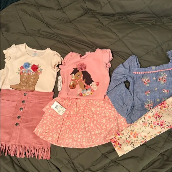 Gymboree Kids Matching Sets - Pink, Blue, Cream
