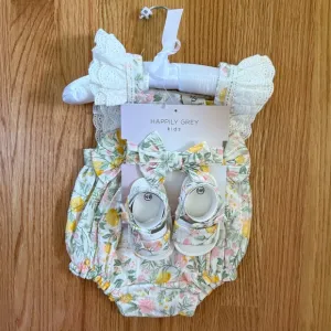 Happily Grey Baby Girl 3 Piece Outfit Set