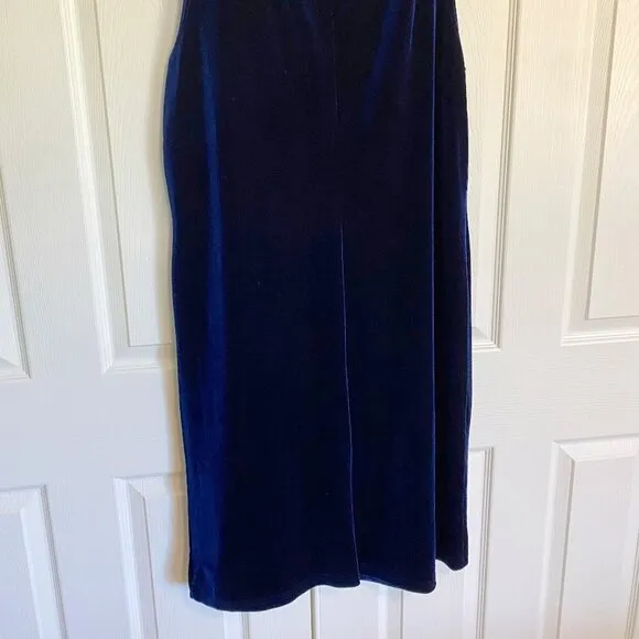 Helen Blake - Y2K style Blue velvet shift dress