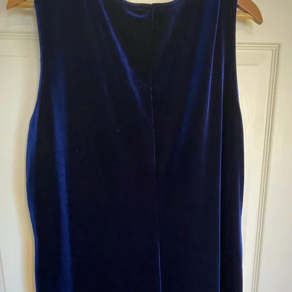 Helen Blake - Y2K style Blue velvet shift dress
