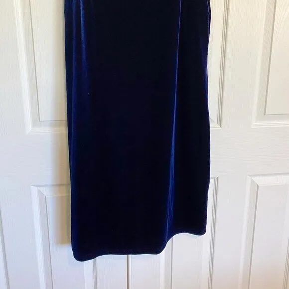 Helen Blake - Y2K style Blue velvet shift dress