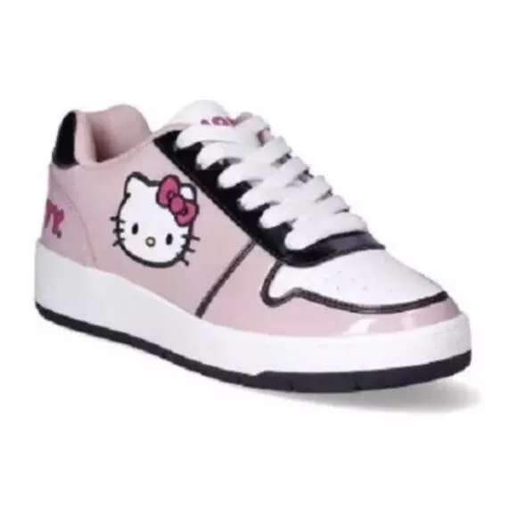 Hello Kitty by Sanrio women’s size 9 pink casual sneakers lace up ￼