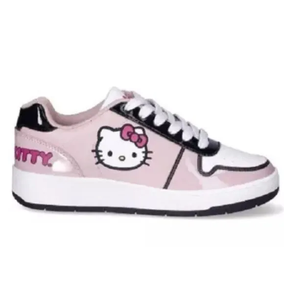 Hello Kitty by Sanrio women’s size 9 pink casual sneakers lace up ￼
