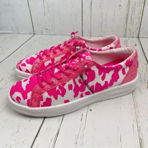 Hey Dude Karina Cow Shoes Electric Pink