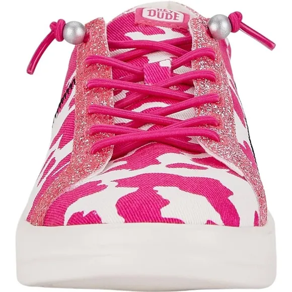 Hey Dude Karina Cow Shoes Electric Pink