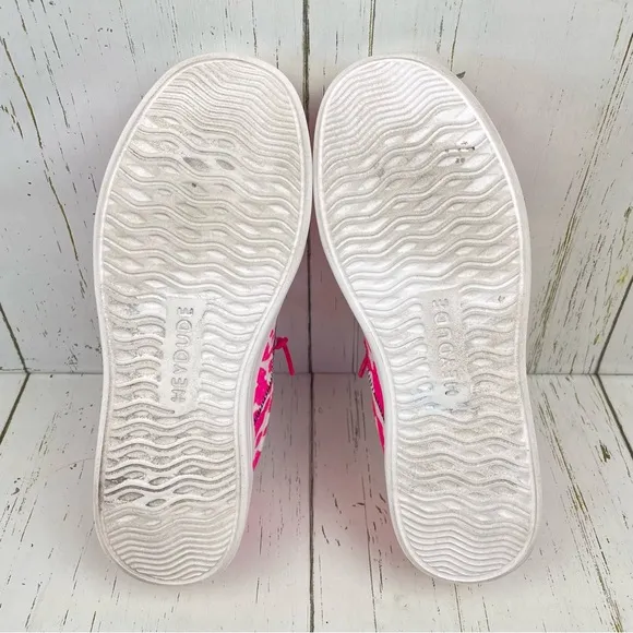 Hey Dude Karina Cow Shoes Electric Pink
